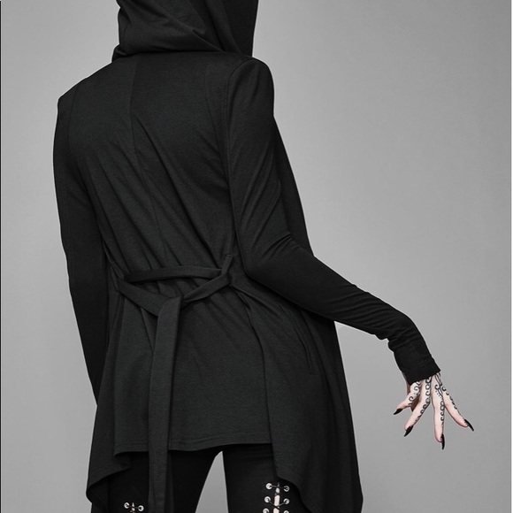 SOLD WIDOW dark divinity draped hoodie - Picture 2 of 8